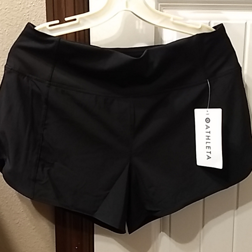 Athleta black running free short 3.5"